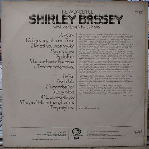 Shirley Bassey – The Wonderful Shirley Bassey LP PLAK