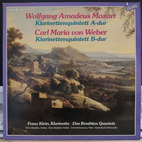 Wolfgang Amadeus Mozart, Carl Maria von Weber – Klarinettenquintett A-Dur Klarinettenquintett B-Dur LP PLAK