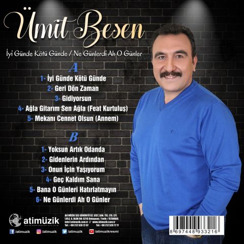 ÜMİT BESEN  - İyi Günde Kötü Günde / Ne Günlerdi Ah O Günler  LP PLAK
