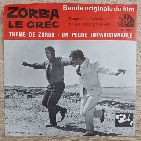 Mikis Theodorakis – Bande Originale Du Film Zorba Le Grec 45LİK PLAK