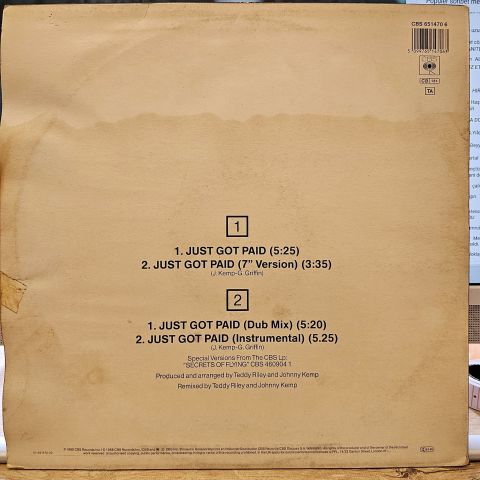 Johnny Kemp – Just Got Paid LP PLAK