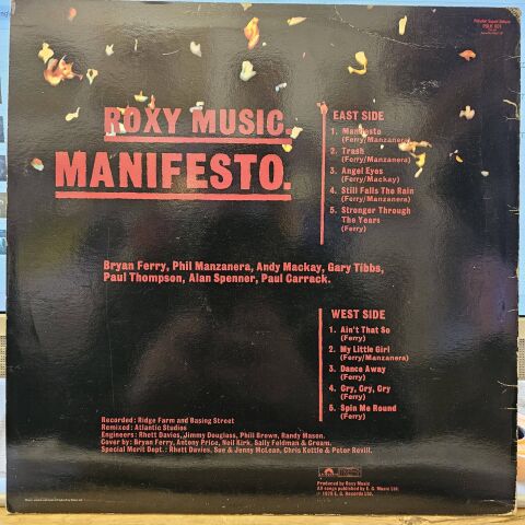 Roxy Music – Manifesto LP PLAK