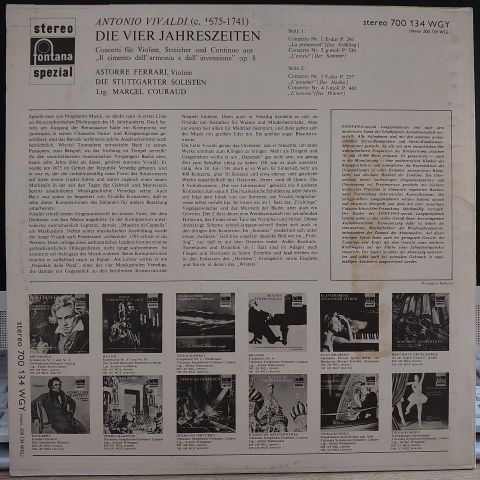 Vivald , Stuttgart Soloists - Couraud* – The Four Seasons LP PLAK