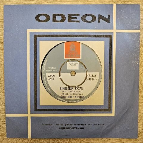 Üstad Münir Nureddin – Gönlümle Hasbihal / Rindlerin Akşamı 45LİK PLAK