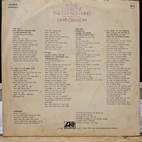 King Crimson – In The Court Of The Crimson King An Observation By King Crimson LP PLAK