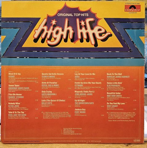 Various – High Life - Original Top Hits LP PLAK