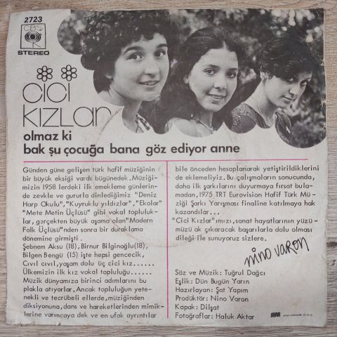 Cici Kızlar – Olmaz Ki / Bak Şu Çocuğa (Bana Göz Ediyor Anne) 45LİK PLAK