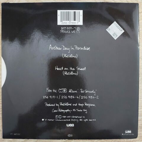 Phil Collins – Another Day In Paradise 45LİK PLAK