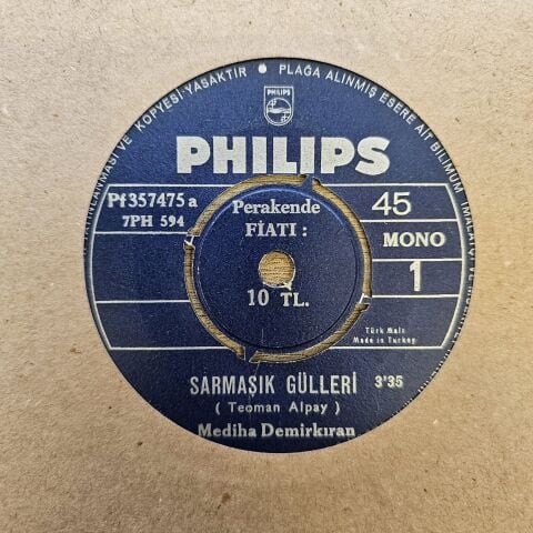 Mediha Demirkıran – Sarmaşık Gülleri / Ağlama Deymez Hayat 45LİK PLAK