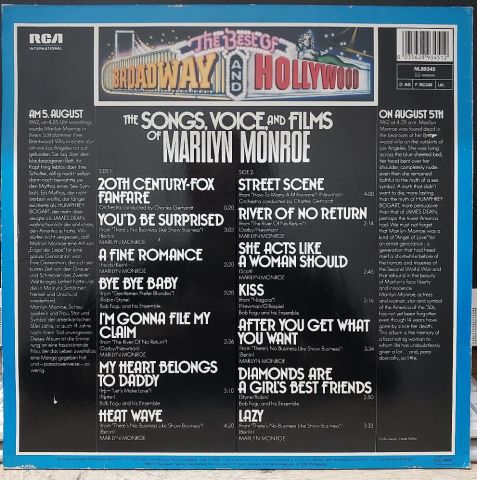 Marilyn Monroe – The Voice, Songs, And Films Of Marilyn Monroe LP PLAK