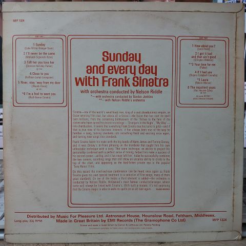 Frank Sinatra – Sunday And Everyday With Frank Sinatra LP PLAK