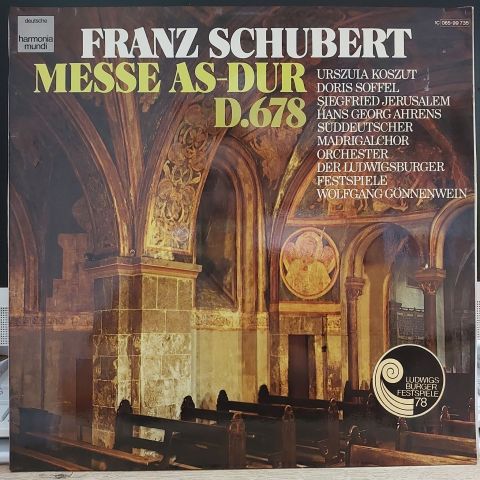 Franz Schubert, Urszula Koszut, Doris Soffel, Siegfried Jerusalem, Hans Georg Ahrens, Wolfgang Gönnenwein, Der Süddeutsche Madrigalchor, Orchester Der Ludwigsburger Festspiele* – Messe Nr. 5 As-Dur D.678 LP PLAK