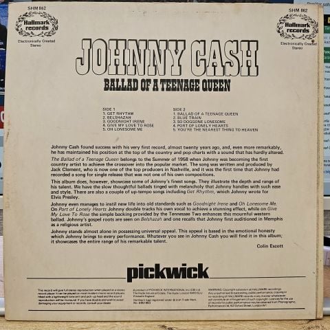 Johnny Cash – Ballad Of A Teenage Queen LP PLAK