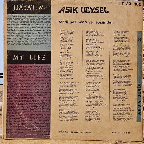 Aşık Veysel – Kendi Sözünden ve Sazından LP PLAK