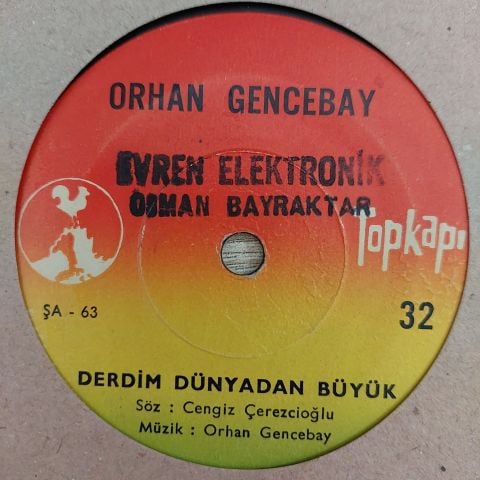 Orhan Gencebay – Derdim Dünyadan Büyük 45LİK PLAK