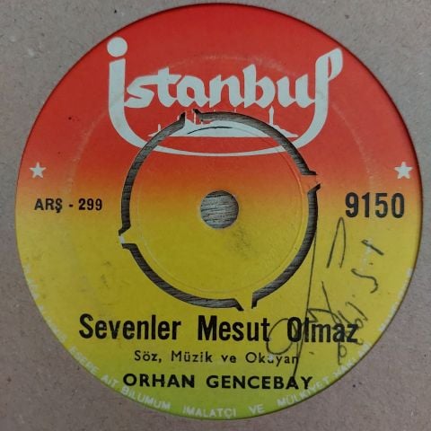 Orhan Gencebay – Sevenler Mesut Olmaz / Benide Allah Yarattı 45LİK PLAK