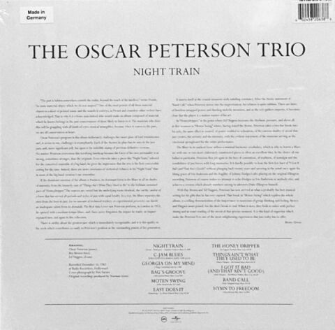 The Oscar Peterson Trio – Night Train LP PLAK