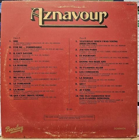Charles Aznavour – Aznavour LP PLAK