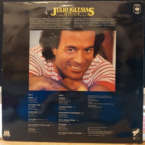 Julio Iglesias - Amor album cover More images LP PLAK