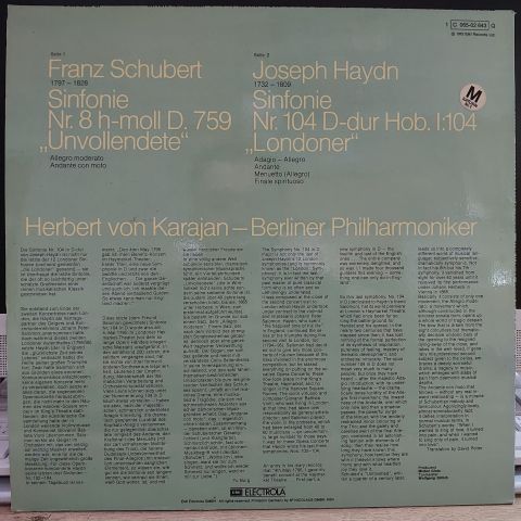 Schubert* / Haydn* - Karajan*, Berliner Philharmoniker – Unvollendete / Londoner LP PLAK