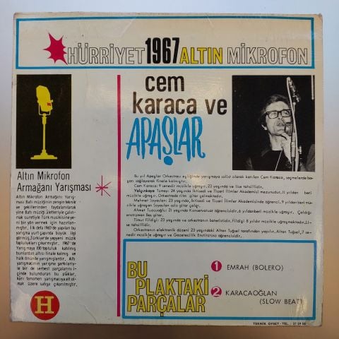 Cem Karaca Ve Apaşlar – Emrah / Karacaoğlan 45LİK PLAK