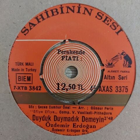 Özdemir Erdoğan – Duyduk Duymadık Demeyin / Uzaklaşma Benden Öyle 45LİK PLAK