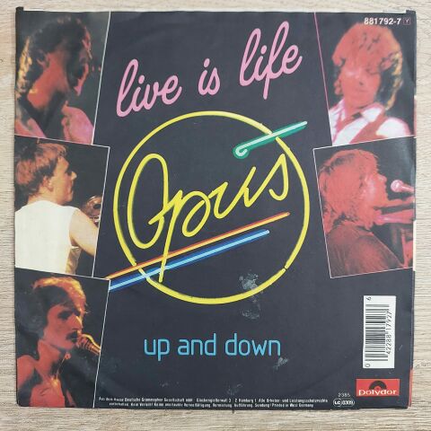 Opus – Live Is Life 45LİK PLAK