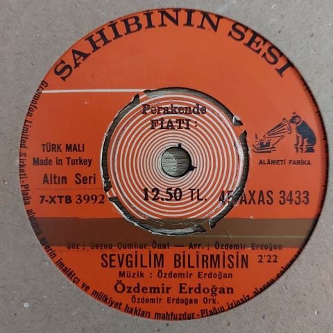 Özdemir Erdoğan – Olanlar Bana Oldu / Sevgilim Bilirmisin 45LİK PLAK