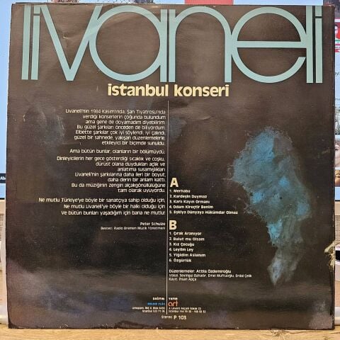 Zülfü Livaneli – İstanbul Konseri LP PLAK