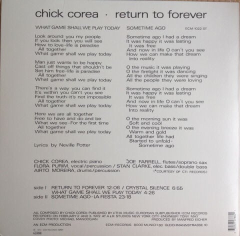 Chick Corea – Return To Forever LP PLAK
