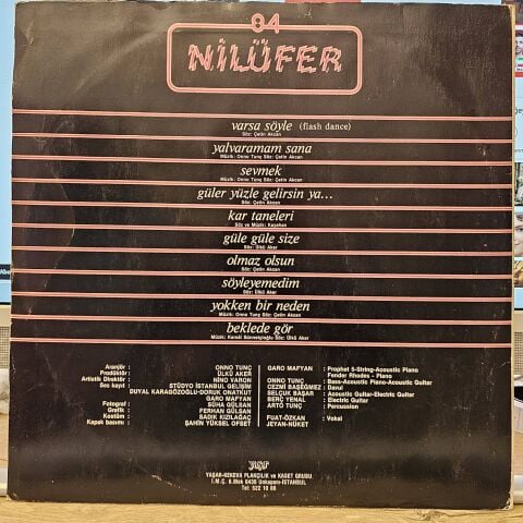 Nilüfer – Nilüfer '84 LP PLAK