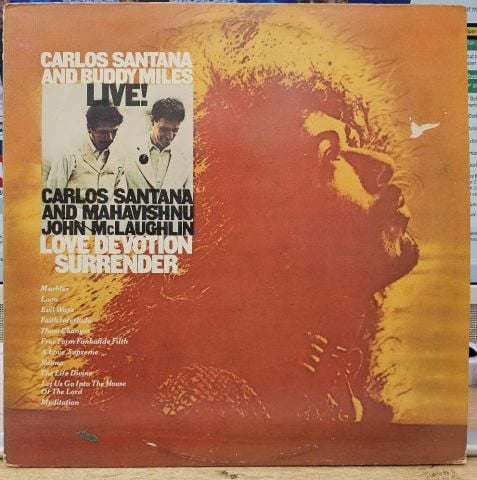 Carlos Santana And Buddy Miles And Mahavishnu John Mclaughlin* – Live! / Love Devotion Surrender LP PLAK