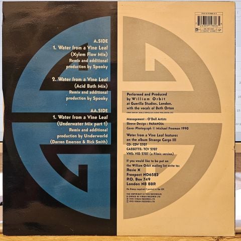 William Orbit – Water From A Vine Leaf LP PLAK