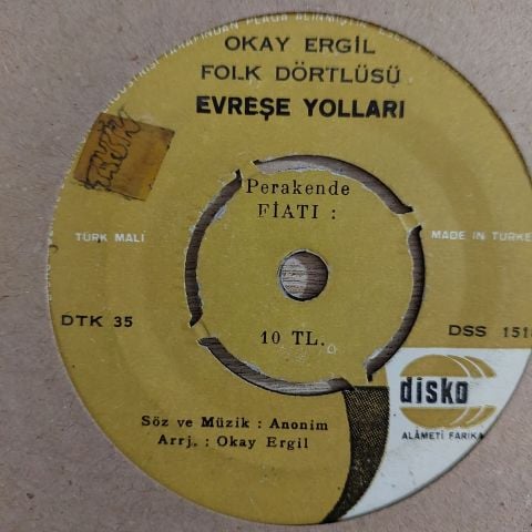 Okay Ergil Folk 4'lüsü – Evreşe Yolları / Mehmet Misto 45LİK PLAK