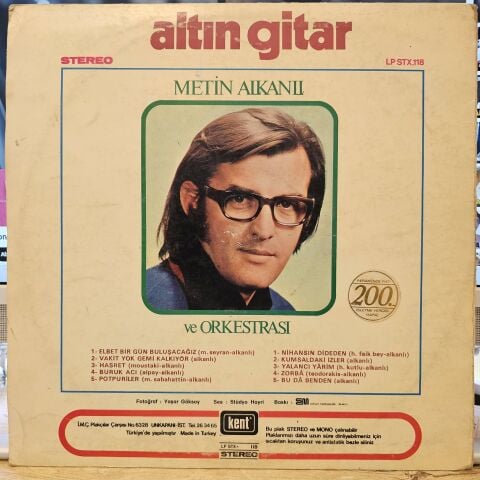 Metin Alkanlı Ve Orkestrası – Altın Gitar LP PLAK