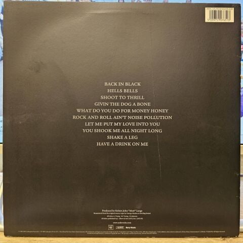 AC/DC – Back In Black LP PLAK