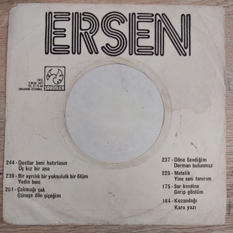 ERSEN - KOZAN DAĞI 45LİK PLAK