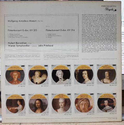 Mozart – Flötenkonzerte G-dur, KV 313 Und D-dur, KV 314 LP PLAK