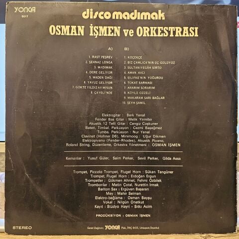 Osman İşmen Orkestrası – Disco Madımak LP PLAK
