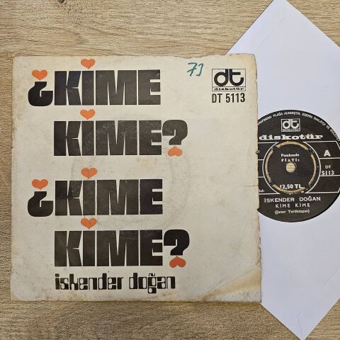 İskender Doğan – Kime Kime / Gün Doğarken 45LİK PLAK