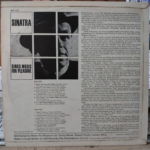 Frank Sinatra – Sinatra Sings Music For Pleasure LP PLAK