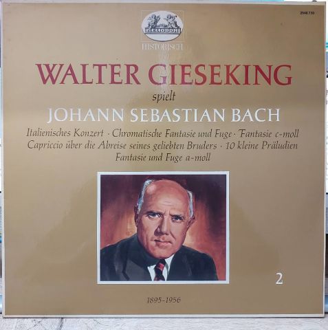 Walter Gieseking Spielt Johann Sebastian Bach  LP PLAK