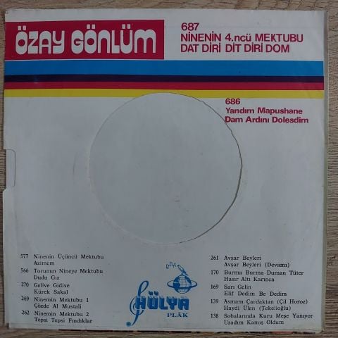 Özay Gönlüm – Ninenin Dördüncü Mektubu / Dat Diri Did Diri Dom 45LİK PLAK