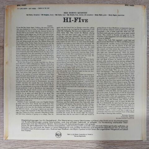 The Red Norvo Quintet* – HI-FIVE 45LİK PLAK