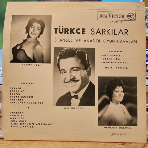 Sema İçli, Ali Uğurlu, Mehlika Belgül – Türkce Sarkilar Istanbul Ve Anadol Oyun Havalari LP PLAK