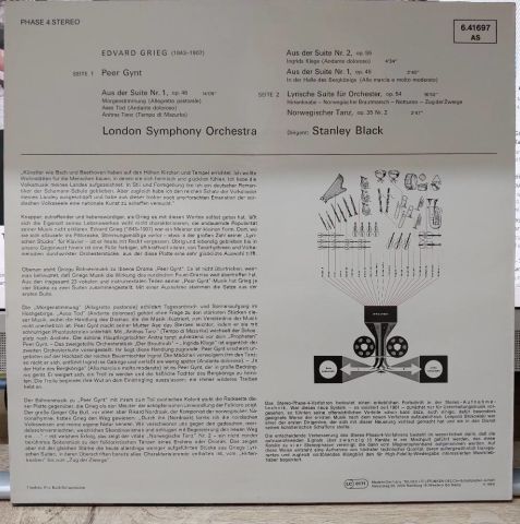 Grieg, London Symphony Orchestra, Stanley Black LP PLAK