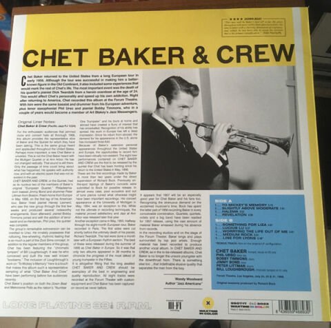 Chet Baker & Crew – Chet Baker & Crew LP PLAK