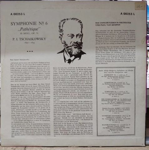 Paul van Kempen Conducting The Concertgebouworkest, P. I. Tchaikovsky LP PLAK