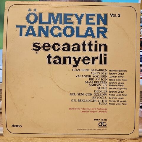 Şecaattin Tanyerli – Ölmeyen Tangolar Vol.2 LP PLAK