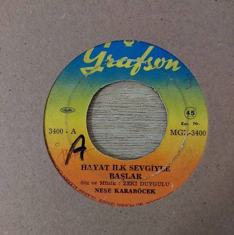 Neşe Karaböcek – Hayat İlk Sevgiyle Başlar / Dertsiz Olsam İçermiydim 45LİK PLAK